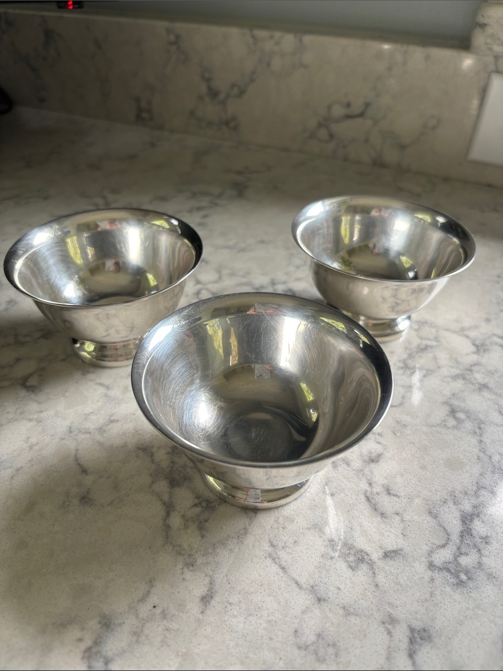Reed & Barton Polished Silver Dessert Cups - Set of 3